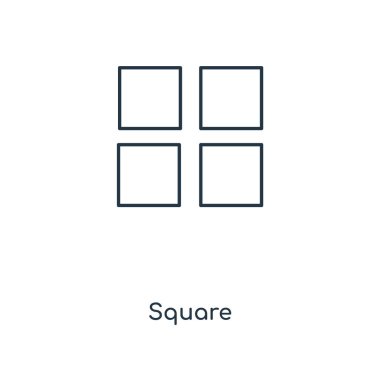 modaya uygun bir tasarım tarzı kare simgesi. Beyaz arka plan üzerinde izole kare simgesi. kare vektör simgesi basit ve modern düz simgesi web sitesi, mobil, logo, app, UI. kare simge vektör çizim, Eps10.