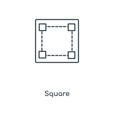 modaya uygun bir tasarım tarzı kare simgesi. Beyaz arka plan üzerinde izole kare simgesi. kare vektör simgesi basit ve modern düz simgesi web sitesi, mobil, logo, app, UI. kare simge vektör çizim, Eps10.