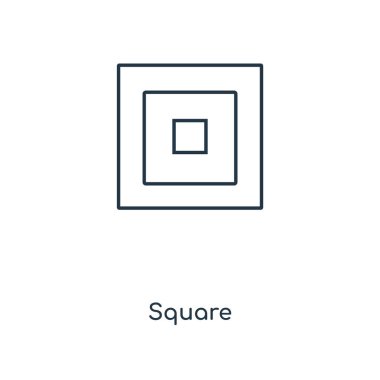 modaya uygun bir tasarım tarzı kare simgesi. Beyaz arka plan üzerinde izole kare simgesi. kare vektör simgesi basit ve modern düz simgesi web sitesi, mobil, logo, app, UI. kare simge vektör çizim, Eps10.