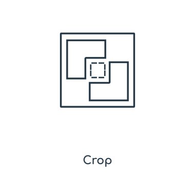 modaya uygun bir tasarım tarzı kırpma simgesi. Beyaz arka plan üzerinde izole kırpma simgesi. kırpma vektör simgesi basit ve modern düz simgesi web sitesi, mobil, logo, app, UI. kırpma simge vektör çizim, Eps10.