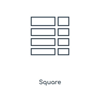 modaya uygun bir tasarım tarzı kare simgesi. Beyaz arka plan üzerinde izole kare simgesi. kare vektör simgesi basit ve modern düz simgesi web sitesi, mobil, logo, app, UI. kare simge vektör çizim, Eps10.