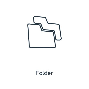 klasör simgesini modaya uygun bir tasarım tarzı. klasör simgesi beyaz arka plan üzerinde izole. klasör vektör simgesi basit ve modern düz simgesi web sitesi, mobil, logo, app, UI. klasör simge vektör çizim, Eps10.