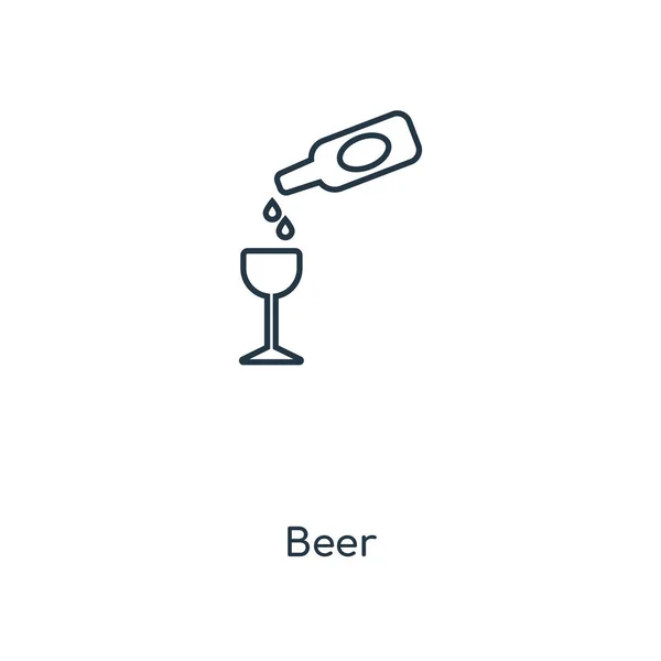 Icono Cerveza Estilo Diseño Moda Icono Cerveza Aislado Sobre Fondo — Vector de stock