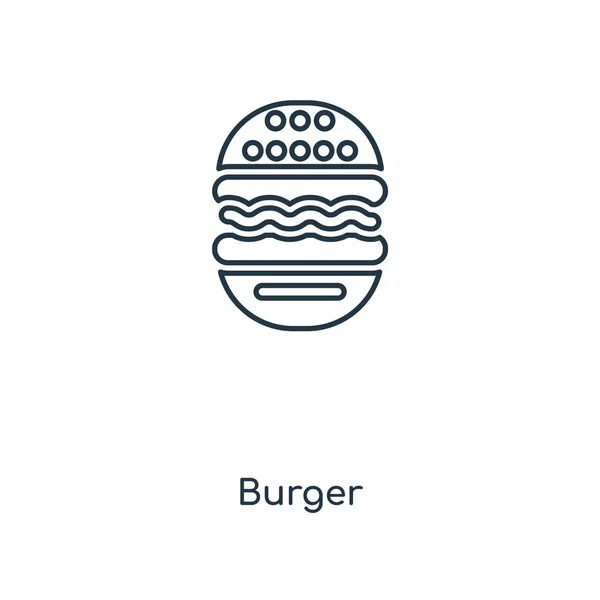 Burger Icon Trendy Design Style Иконка Бургера Выделена Белом Фоне — стоковый вектор