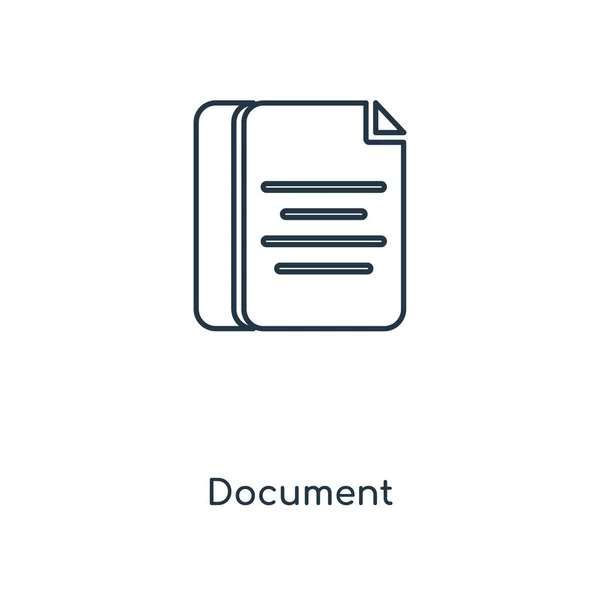 Иконка Документа Стиле Модного Дизайна Иконка Документа Выделена Белом Фоне — стоковый вектор