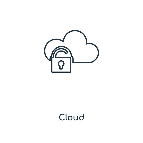 Cloud Symbol Trendigen Design Stil Wolkensymbol Isoliert Auf Weißem Hintergrund — Stockvektor