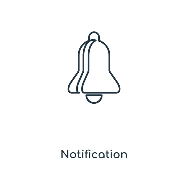 Icono Notificación Estilo Diseño Moda Icono Notificación Aislado Sobre Fondo — Archivo Imágenes Vectoriales