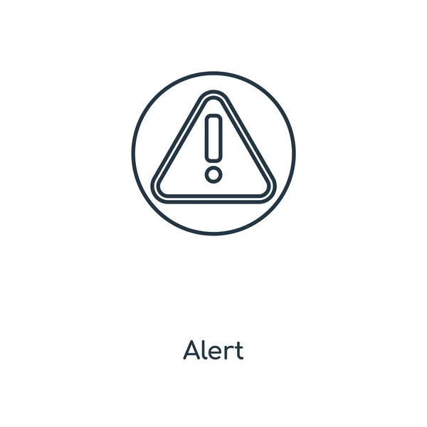 トレンディなデザイン スタイルの警告アイコン 警告アイコンは 白い背景で隔離 警告ベクトル アイコン シンプルでモダンなフラット記号 Web サイト モバイル — ストックベクタ