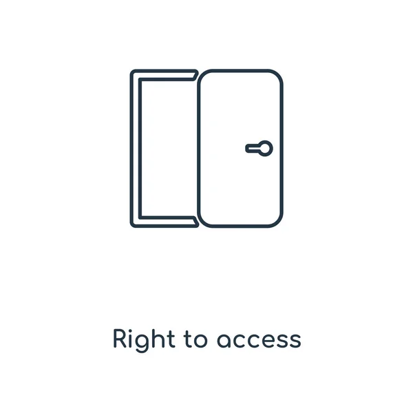 Recht Auf Zugang Icons Trendigen Design Stil Recht Auf Zugriff — Stockvektor