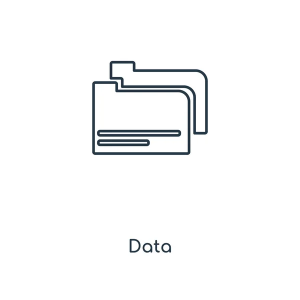 Icono Datos Estilo Diseño Moda Icono Datos Aislado Sobre Fondo — Vector de stock