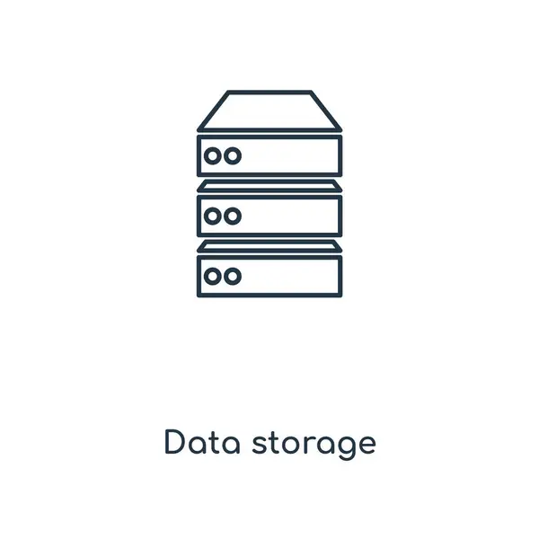 Data Storage Ikonen Trendig Designstil Data Storage Ikonen Isolerad Vit — Stock vektor