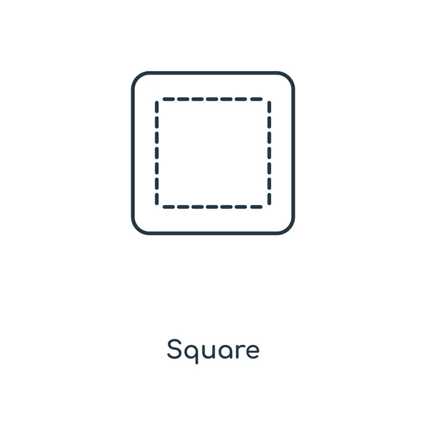 Квадратна Іконка Стилі Модного Дизайну Квадратна Іконка Ізольована Білому Тлі — стоковий вектор
