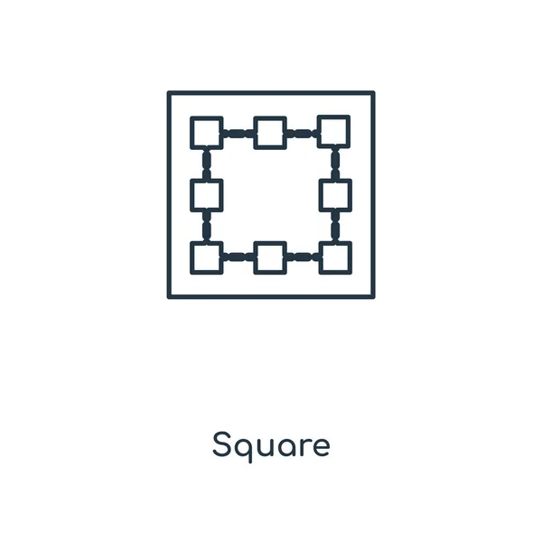 Modaya Uygun Bir Tasarım Tarzı Kare Simgesi Beyaz Arka Plan — Stok Vektör
