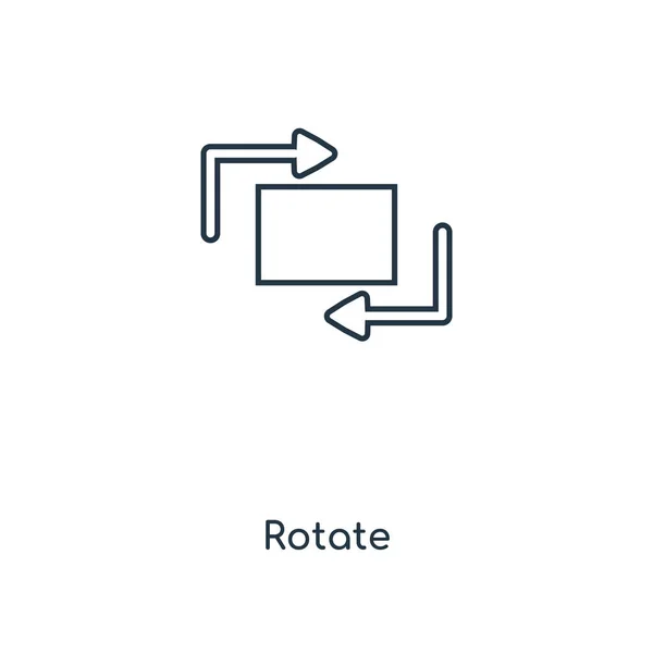 Ikonę Obróć Modny Styl Obróć Białym Tle Białym Tle Obrócić — Wektor stockowy