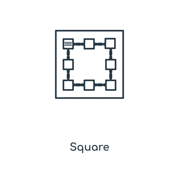 Квадратна Іконка Стилі Модного Дизайну Квадратна Іконка Ізольована Білому Тлі — стоковий вектор