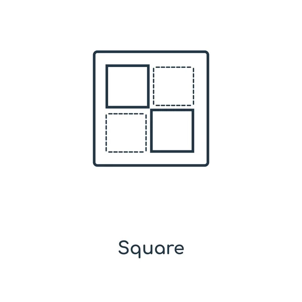 Квадратна Іконка Стилі Модного Дизайну Квадратна Іконка Ізольована Білому Тлі — стоковий вектор
