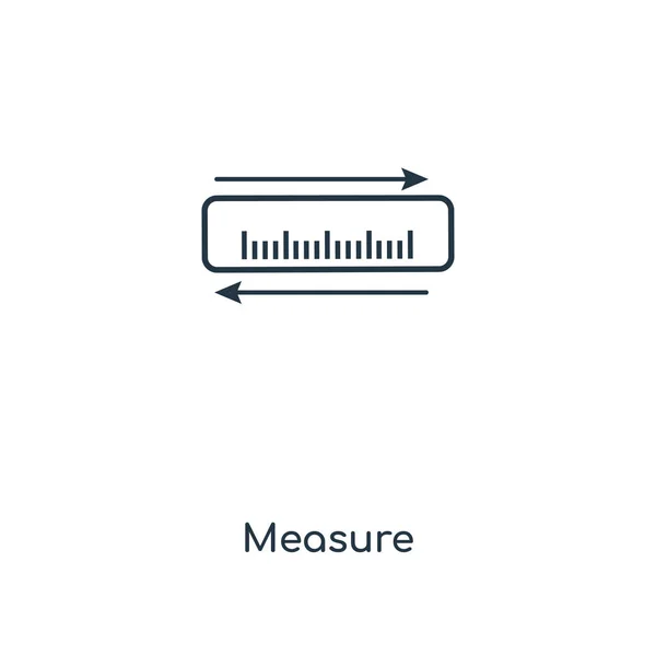 以时尚的设计风格测量图标 测量在白色背景上隔离的图标 测量矢量图标简单和现代平面符号为网站 应用程序 测量图标矢量插图 Eps10 — 图库矢量图片