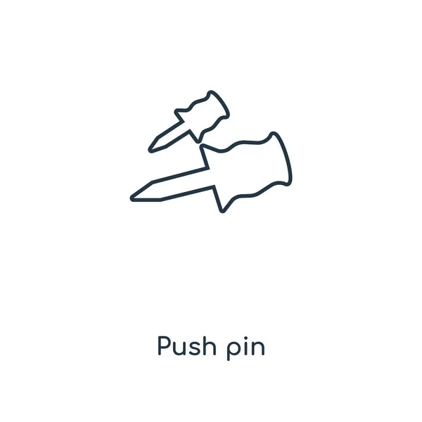 Ikonę Pinezki Modny Styl Ikonę Pinezki Białym Tle Push Pin — Wektor stockowy