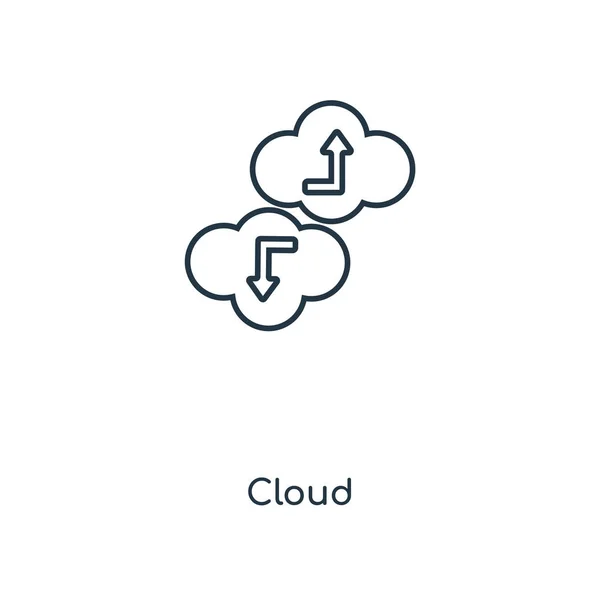 Icône Cloud Dans Style Design Tendance Icône Nuage Isolé Sur — Image vectorielle