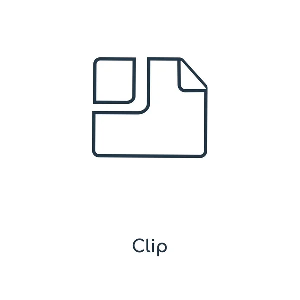 Icône Clip Dans Style Design Tendance Icône Clip Isolé Sur — Image vectorielle