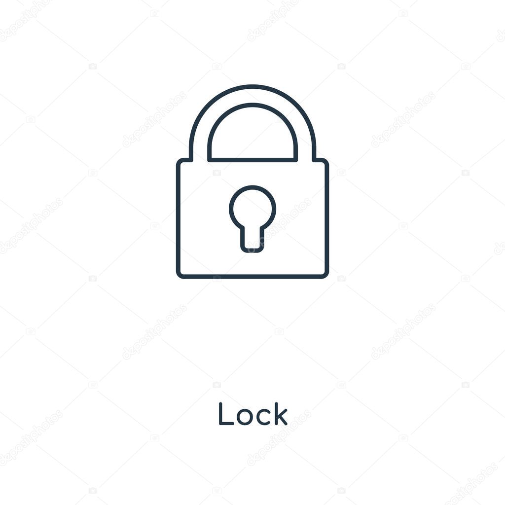 lock icon in trendy design style. lock icon isolated on white background. lock vector icon simple and modern flat symbol for web site, mobile, logo, app, UI. lock icon vector illustration, EPS10.