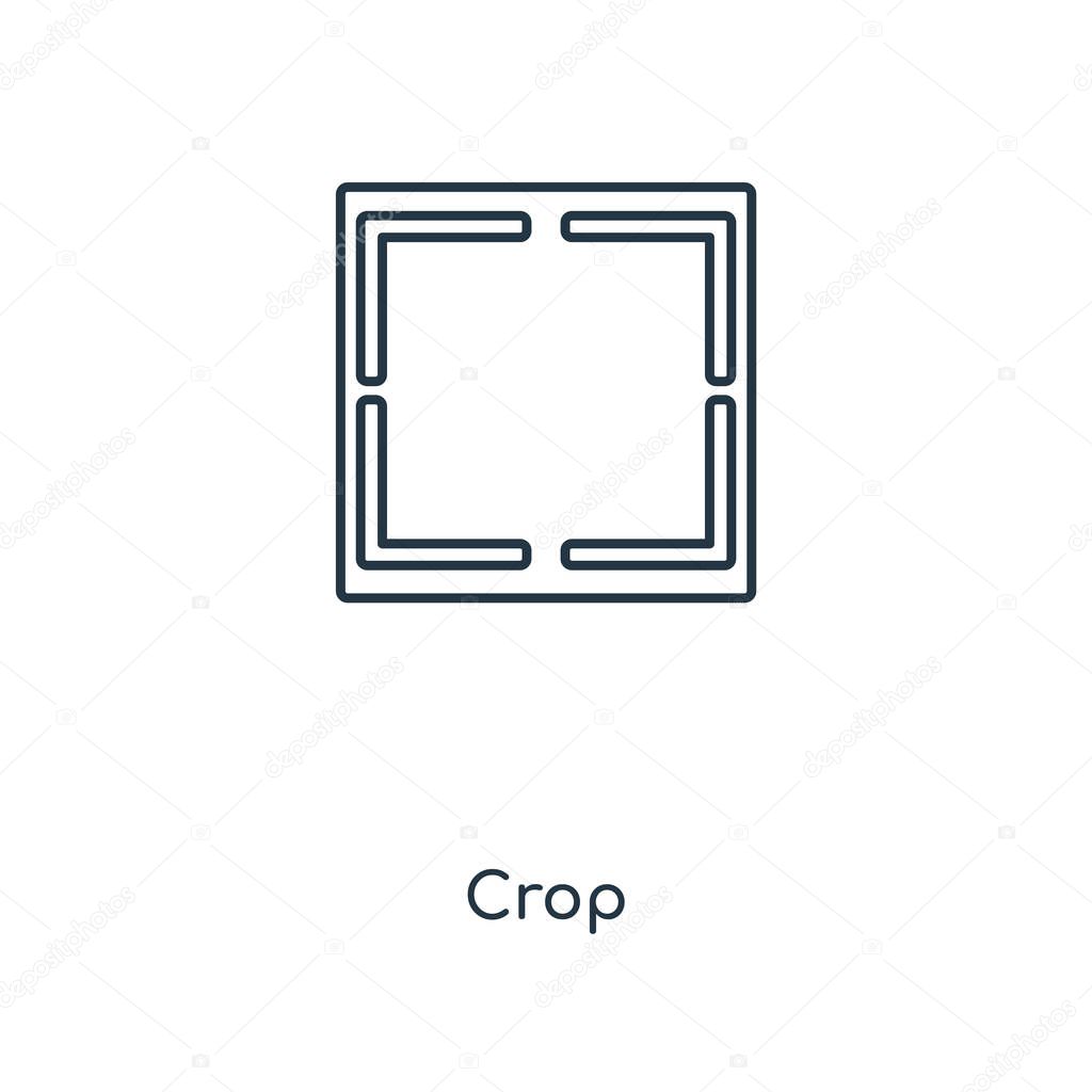 crop icon in trendy design style. crop icon isolated on white background. crop vector icon simple and modern flat symbol for web site, mobile, logo, app, UI. crop icon vector illustration, EPS10.