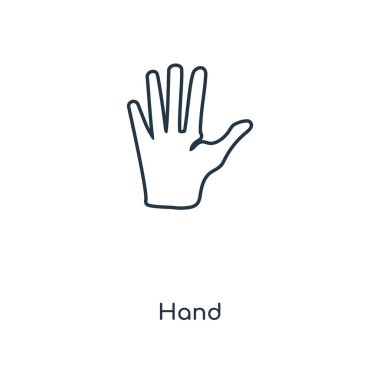 modaya uygun bir tasarım tarzı el simgesi. Beyaz arka plan üzerinde izole el simgesi. El vektör simgesi basit ve modern düz simgesi web sitesi, mobil, logo, app, için Kullanıcı arabirimi. El simge vektör çizim, Eps10.