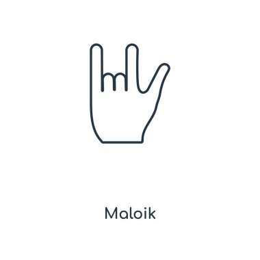 modaya uygun bir tasarım tarzı maloik simgesi. Beyaz arka plan üzerinde izole maloik simgesi. maloik vektör simgesi basit ve modern düz simgesi web sitesi, mobil, logo, app, UI. maloik simge vektör çizim, Eps10.