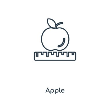 modaya uygun bir tasarım tarzı elma simgesi. Beyaz arka plan üzerinde izole elma simgesi. elma vektör simgesi basit ve modern düz simgesi web sitesi, mobil, logo, app, UI. elma simge vektör çizim, Eps10.