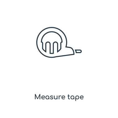 modaya uygun bir tasarım tarzı ölçü bandı simgesi. ölçü bandı simgesi beyaz arka plan üzerinde izole. ölçü birimi teyp vektör simgesi basit ve modern düz simgesi web sitesi, mobil, logo, app, UI. ölçü birimi teyp simge vektör çizim, Eps10.