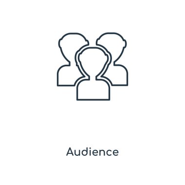 modaya uygun bir tasarım tarzı izleyici simgesi. Beyaz arka plan üzerinde izole izleyici simgesi. Seyirci vektör simgesi basit ve modern düz simgesi web sitesi, mobil, logo, app, UI. seyirci simge vektör çizim, Eps10.