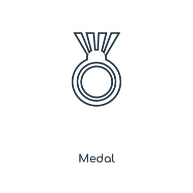 modaya uygun bir tasarım tarzı madalya simgesi. Beyaz arka plan üzerinde izole madalya simgesi. madalya vektör simgesi basit ve modern düz simgesi web sitesi, mobil, logo, app, UI. madalya simge vektör çizim, Eps10.