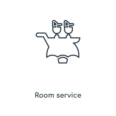 modaya uygun bir tasarım tarzı Oda Servisi simgesi. Oda Servisi simgesi beyaz arka plan üzerinde izole. Oda Servisi vektör simgesi basit ve modern düz simgesi web sitesi, mobil, logo, app, UI. Oda Servisi simge vektör çizim, Eps10.