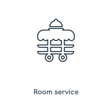 modaya uygun bir tasarım tarzı Oda Servisi simgesi. Oda Servisi simgesi beyaz arka plan üzerinde izole. Oda Servisi vektör simgesi basit ve modern düz simgesi web sitesi, mobil, logo, app, UI. Oda Servisi simge vektör çizim, Eps10.