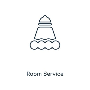 modaya uygun bir tasarım tarzı Oda Servisi simgesi. Oda Servisi simgesi beyaz arka plan üzerinde izole. Oda Servisi vektör simgesi basit ve modern düz simgesi web sitesi, mobil, logo, app, UI. Oda Servisi simge vektör çizim, Eps10.