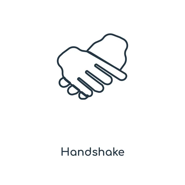 Handshake Ikone Trendigen Design Stil Handshake Symbol Isoliert Auf Weißem — Stockvektor