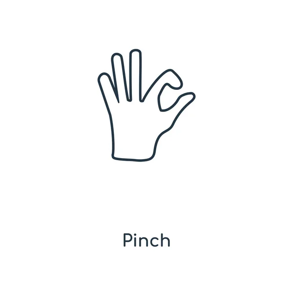 Pinch Ikone Trendigen Design Stil Pinch Symbol Isoliert Auf Weißem — Stockvektor