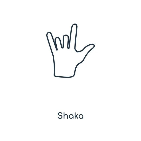 Shaka Ikone Trendigen Design Stil Shaka Symbol Isoliert Auf Weißem — Stockvektor