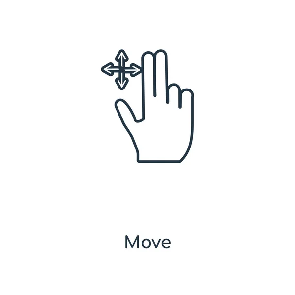 Move Icon Trendigen Design Stil Symbol Isoliert Auf Weißem Hintergrund — Stockvektor