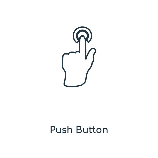 Push Button Ikonę Modny Styl Ikona Przycisku Białym Tle Naciśnięcie — Wektor stockowy