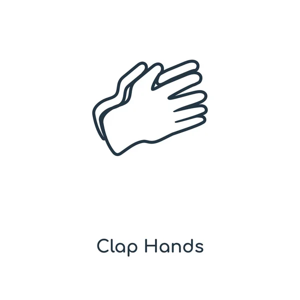 Applaudissez Icône Des Mains Dans Style Design Tendance Clap Mains — Image vectorielle