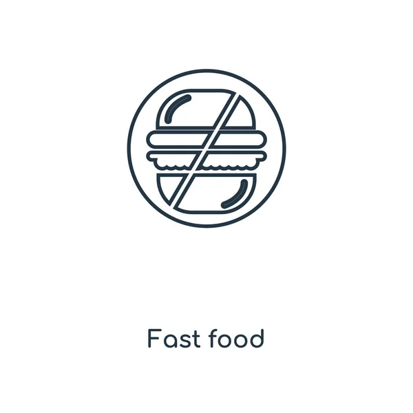 Fast Food Ikona Modny Styl Fast Food Ikona Białym Tle — Wektor stockowy