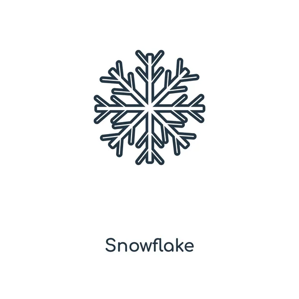 スノーフレークのトレンディなデザイン スタイルのアイコン スノーフレークのアイコンは 白い背景で隔離 スノーフレークの Web サイト アプリ ベクトル アイコン — ストックベクタ