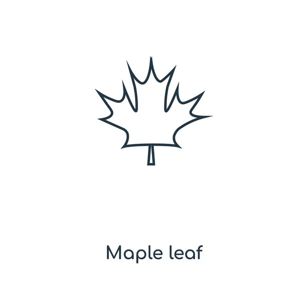 Maple Leaf Ikonen Trendig Designstil Maple Leaf Ikonen Isolerad Vit — Stock vektor