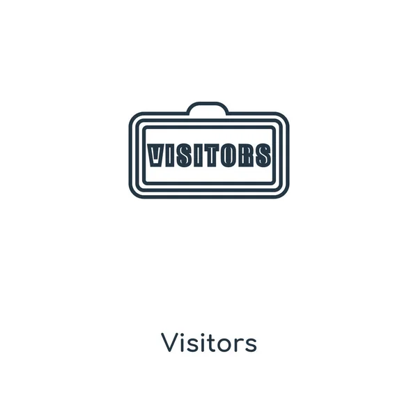 Icône Visiteurs Dans Style Design Mode Icône Visiteurs Isolé Sur — Image vectorielle