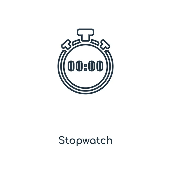 Stopwatch Pictogram Trendy Stijl Stopwatch Pictogram Geïsoleerd Een Witte Achtergrond — Stockvector