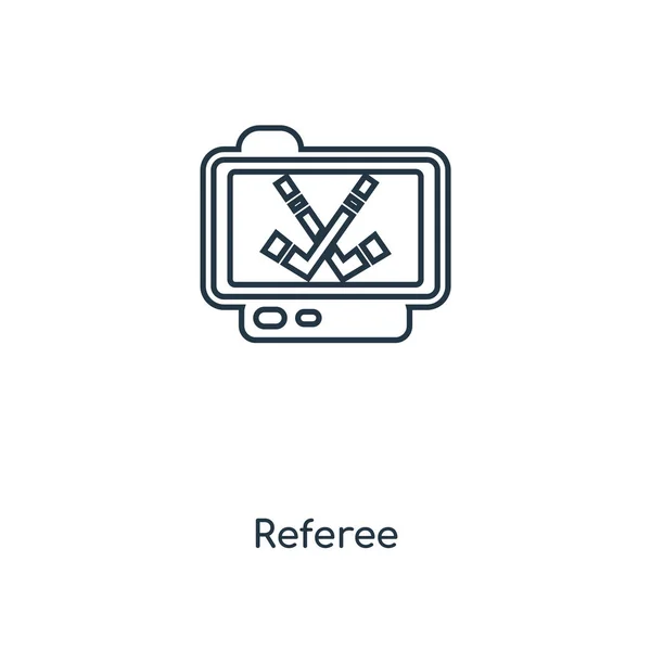 トレンディなデザイン スタイルのレフリー アイコン レフリー アイコンが白い背景で隔離 審判の Web サイト アプリ ベクトル — ストックベクタ