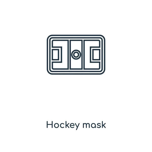Modaya Uygun Bir Tasarım Tarzı Hokey Maskesi Simgesi Hokey Maskesi — Stok Vektör