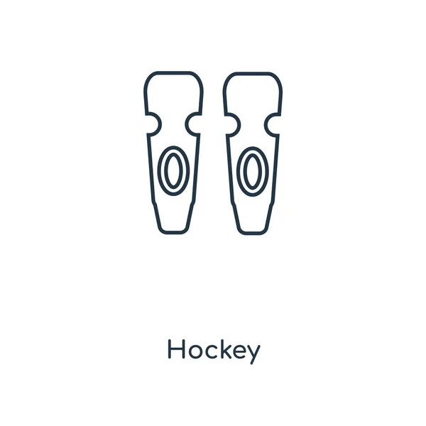 Hockey Ikone Trendigen Design Stil Hockey Symbol Isoliert Auf Weißem — Stockvektor