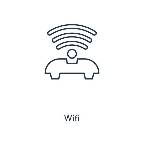 时尚设计风格的无线图标 在白色背景上隔离的 Wifi Wifi 矢量图标简单和现代平面符号为网站 应用程序 Wifi 图标向量例证 Eps10 — 图库矢量图片